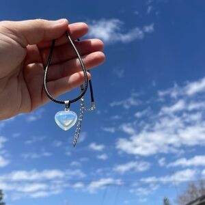 Opalite heart necklace